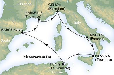 MEDITERRANEAN - Italy, Tunisia, Spain, France